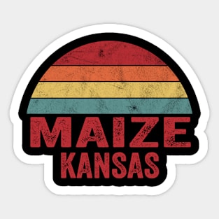 Vintage Maize Kansas Sticker